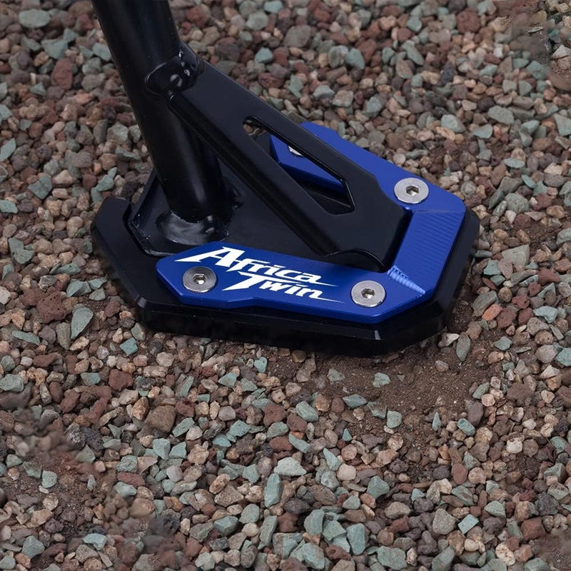 Modeer Compatible with CRF1100L Africa Twin 2019-2024 Motorcycle Kickstand Foot Side Stand Extension Pad Support Plate Pedal CRF 1100 L Accessories (blue) - Image 2